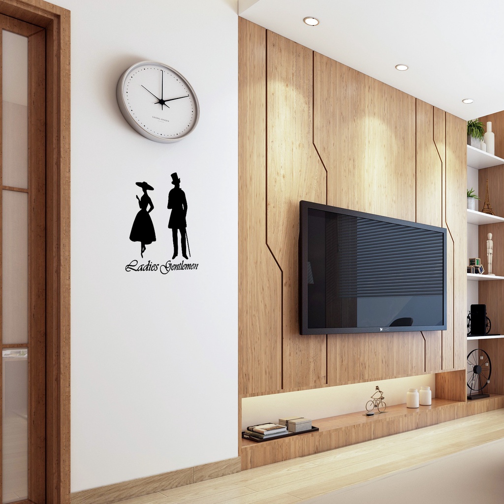 [CHOO] Ladies Gentlemen Toilet WC Bathroom Door Sign PVC Wall Stickers House Decoration Wallparper