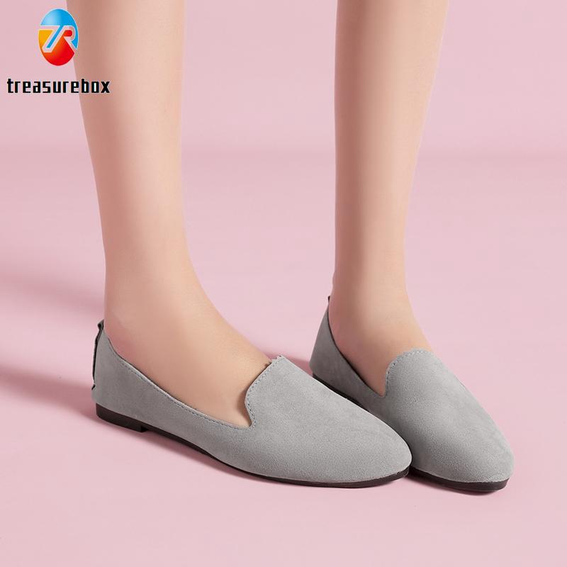 Giày Búp Bê Da Lộn Thời Trang Dành Cho Nữ