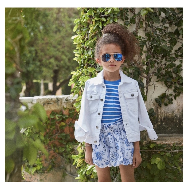 Quần đùi hoa bé gái - Floral bubble hem short - JJ