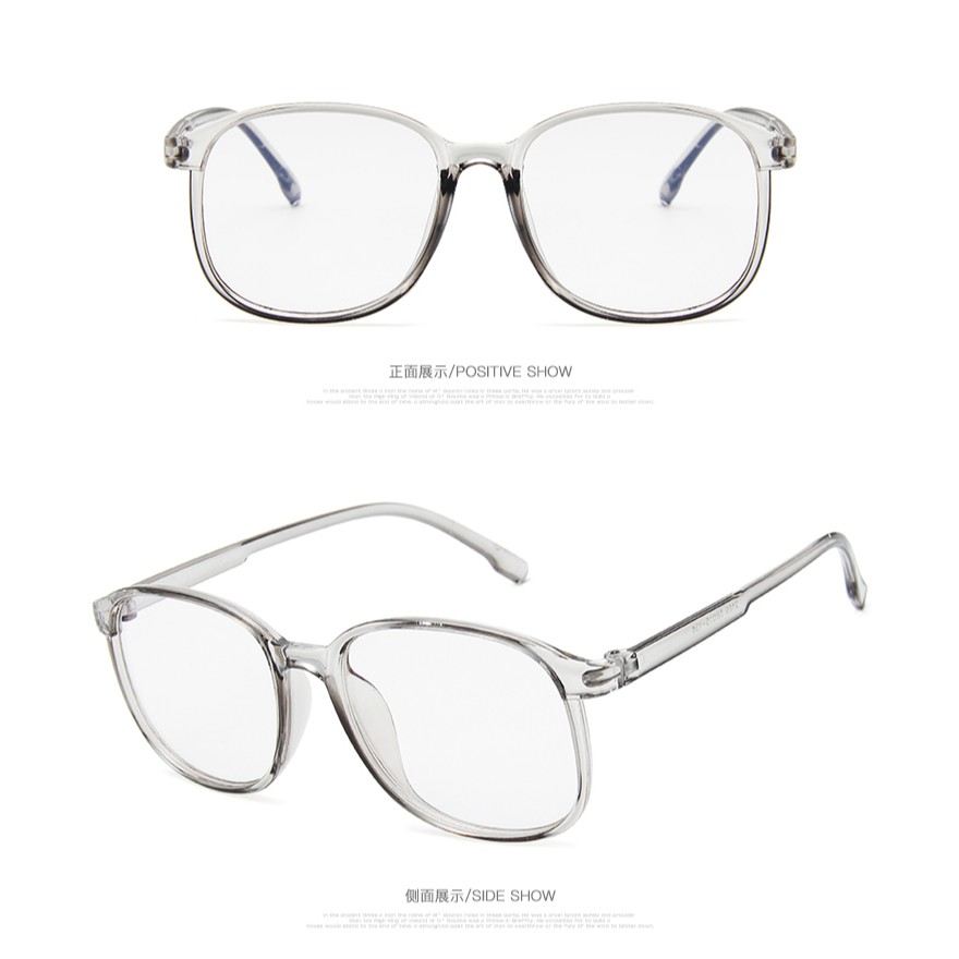 Kính đọc sách gọng màu trong suốt chống tia uv400 thời trang cho nam và nữ