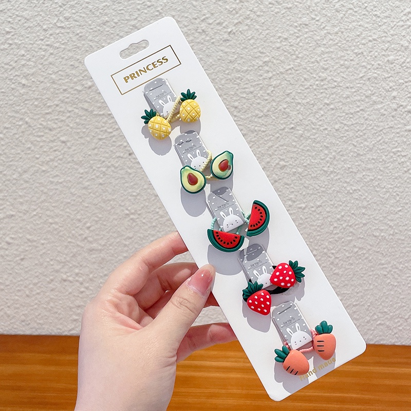 Set 10 Dây Thun Cột Tóc Co Giãn Dễ Thương Phong Cách Hàn Quốc Cho Bé Gái