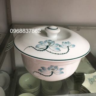 Âu cơm hoa sen - bộ bát ăn cao cấp Bát Tràng