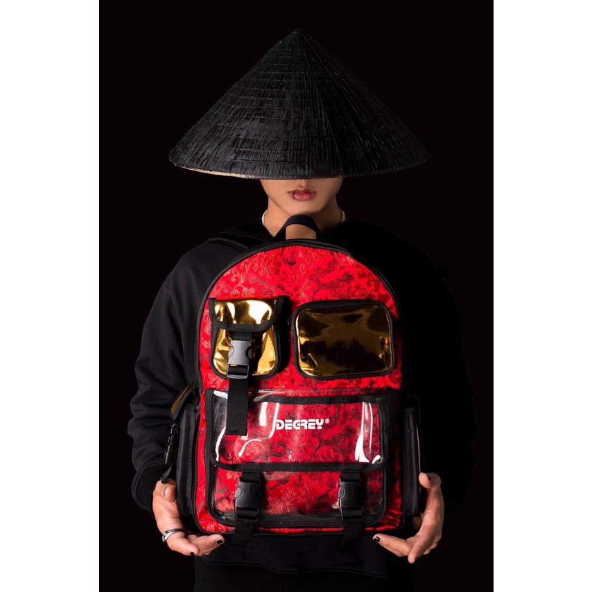 Balo Degrey Đỏ Backpack degrey Red phiên bản giới hạn tết thời trang đi học đi chơi