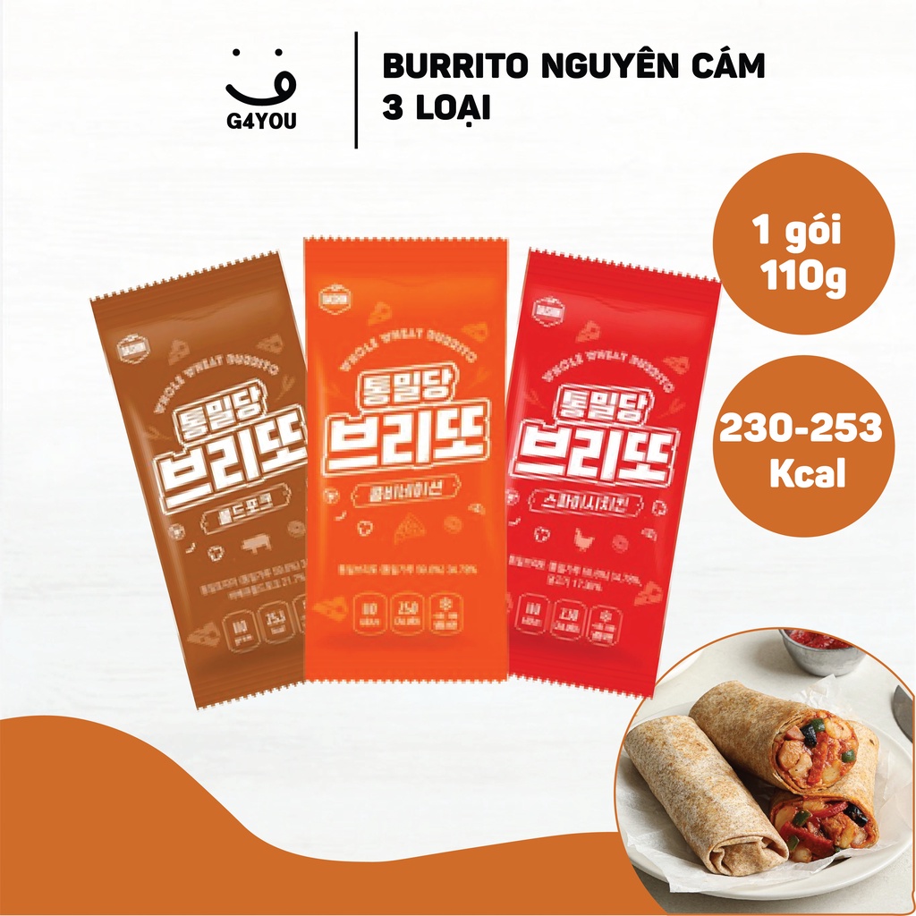 Bánh Burrito Nguyên Cám 3 Loại 110g/ túi