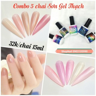 [KM] Set 5 chai Sơn Gel Thạch (Hơ đèn) tự chọn màu cao cấp CYLA 15ml hàng Thái Giá SỈ siêu HOT 32k/chai