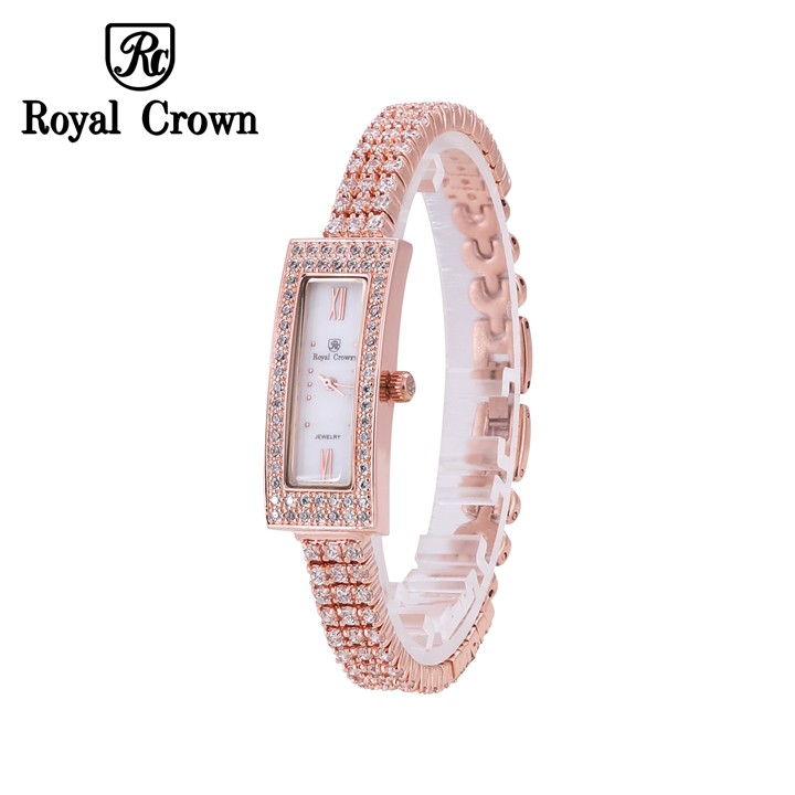 Đồng Hồ Nữ Chính Hãng Royal Crown 2311L Dây đá vỏ vàng hồng