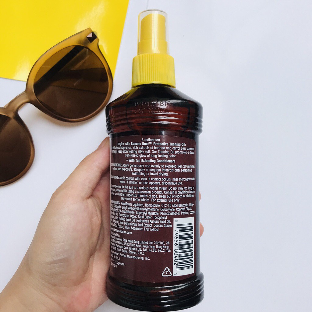 [Nhập Khẩu USA] Dầu phơi nắng Banana Boat Tanning Oil SPF4-SPF8-SPF15 (236ml)