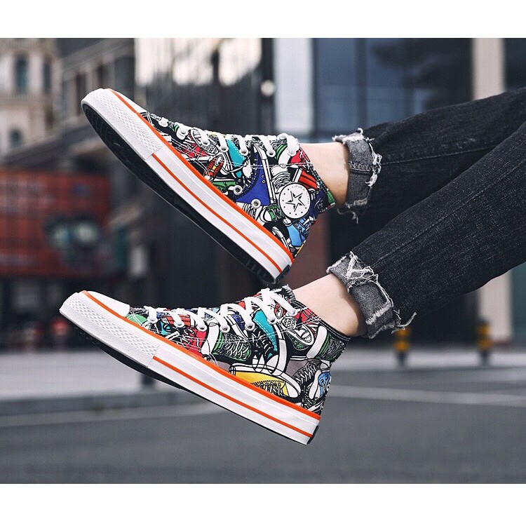 Giày cao cổ nam - giày nam xu hướng hót nhất 2019 - phối màu cực độc | BigBuy360 - bigbuy360.vn