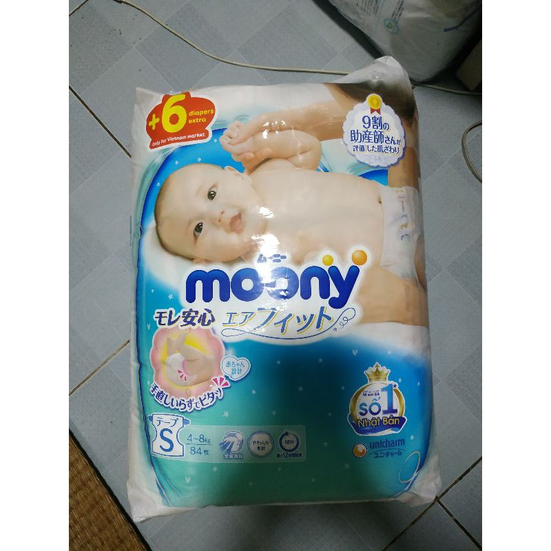 (Nội địa) Bỉm dán/quần Moony các Size NB90, S84, M64, L54, L quần boy, L quần girl