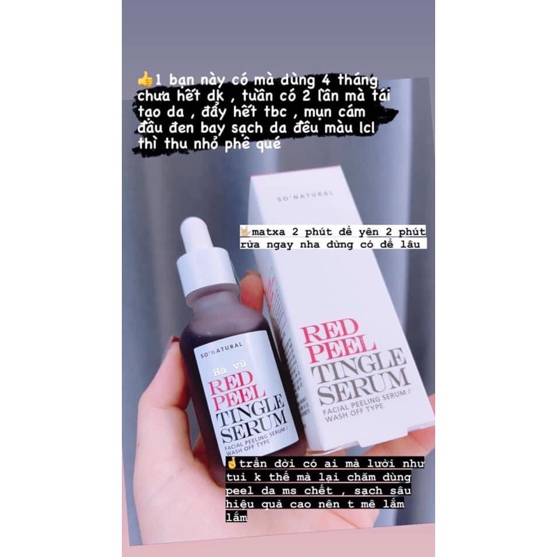 Serum Tái Tạo Da So’Natural Red Peel Tingle Serum