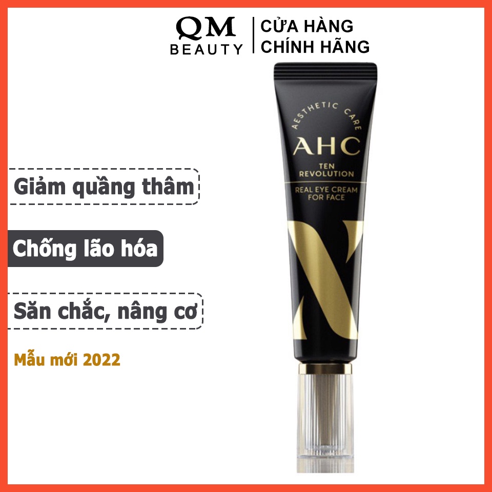 Kem dưỡng mắt AHC Ten Revolution Real Eye Cream For Face, kem mắt AHC chống nhăn Hàn Quốc mẫu mới