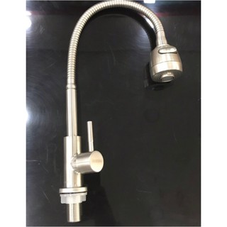 Vòi rửa chén lò xo lạnh inox 304