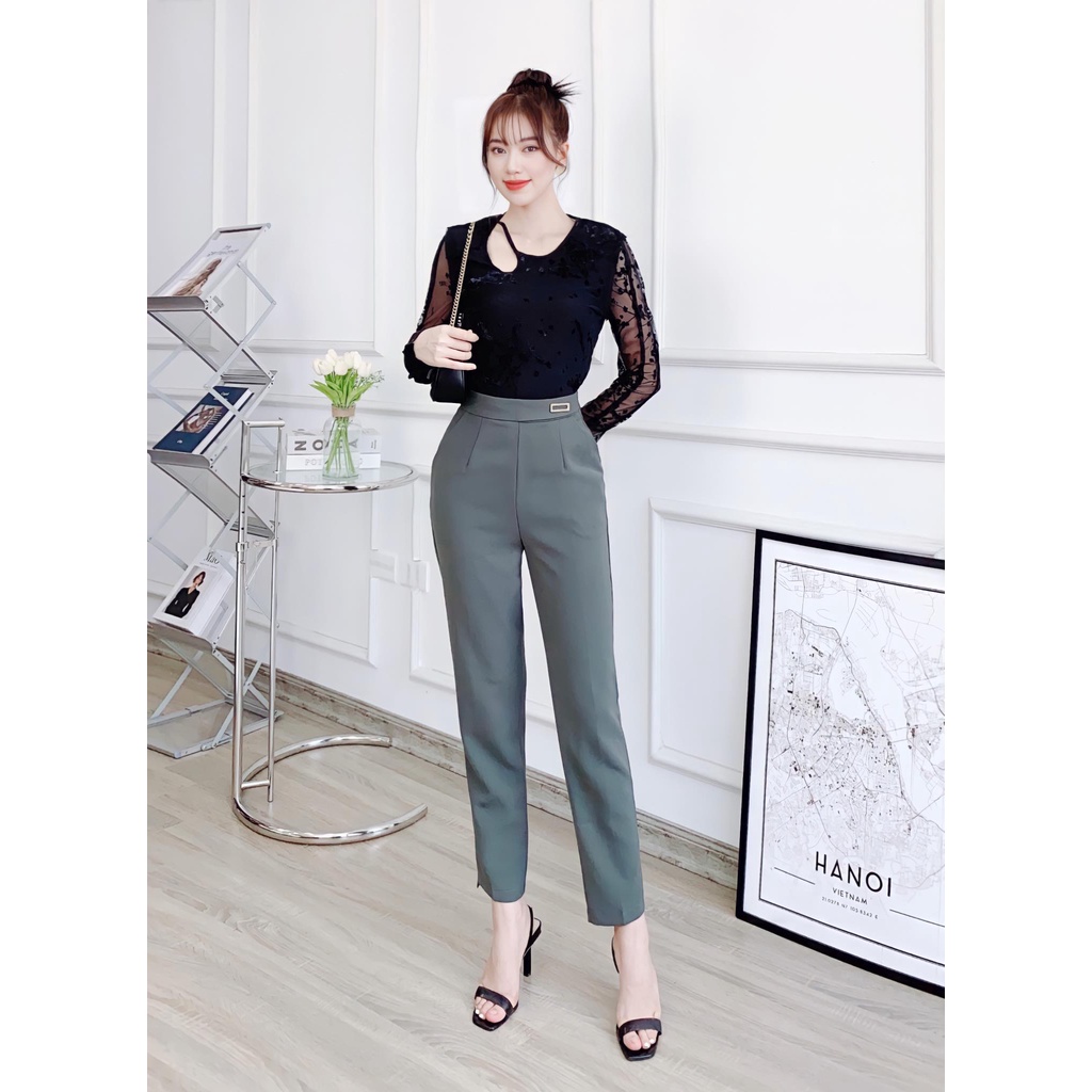 Áo thun nhung hoạt tiết cá tính - A6441