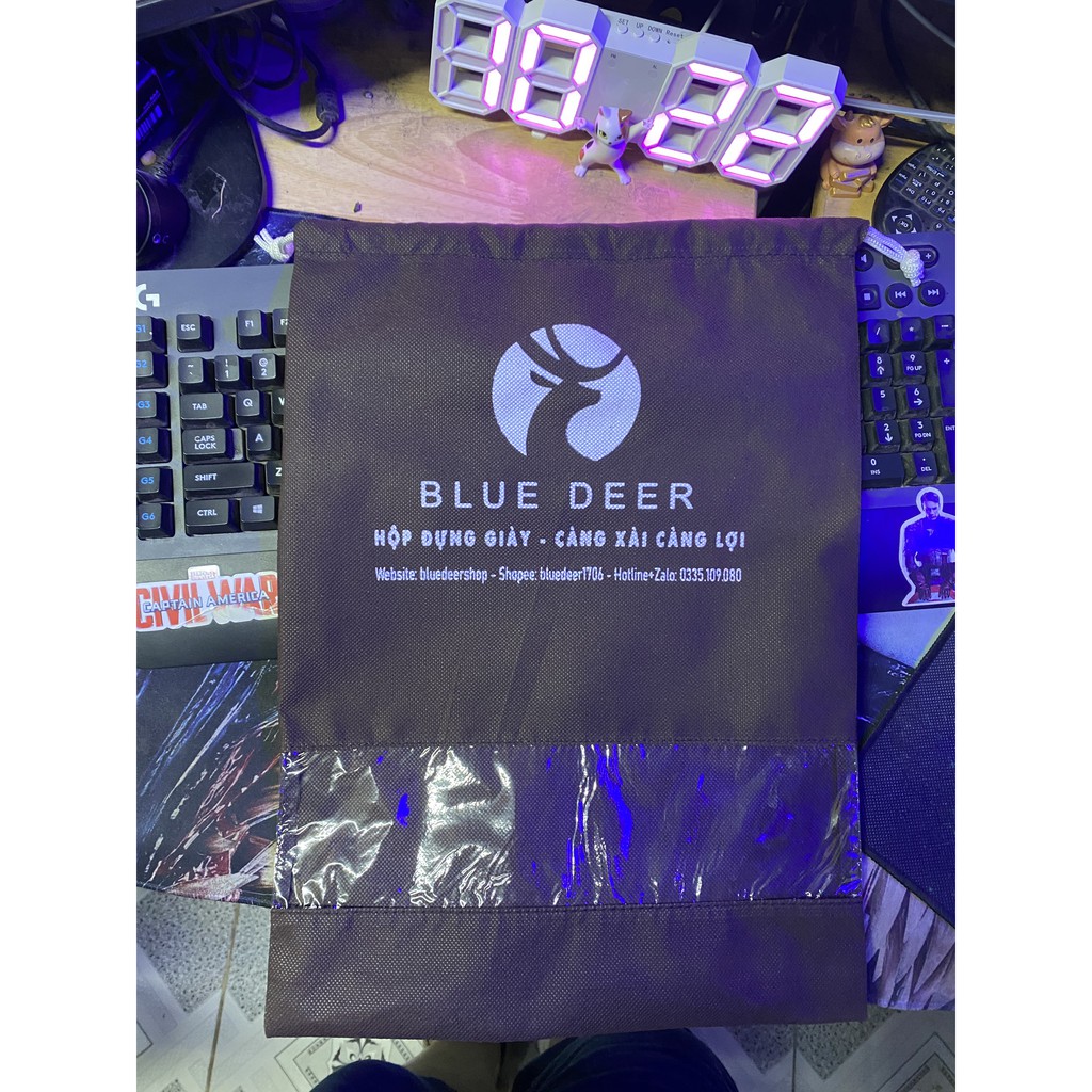 Túi Vải Đựng Giày Dép Size Lớn 44x32 - BLUE DEER