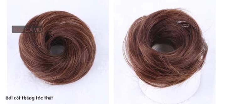 Tóc cột búi thẳng💄freeship 50k💄 tóc thật 100%+ giá 1 cặp