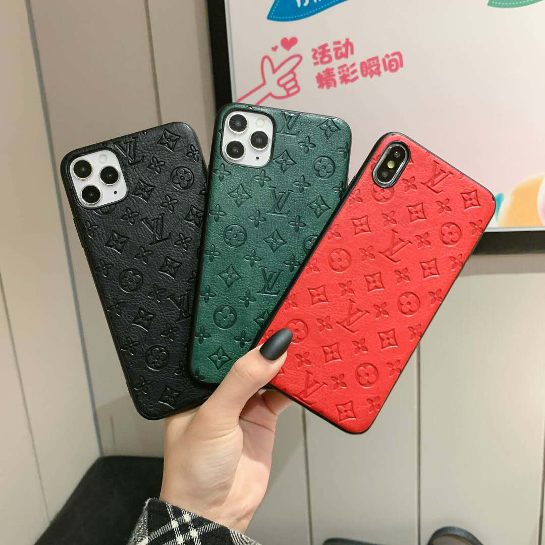 LV Leather Case IPhone12 pro Max 11 Pro Max 6 Plus 6S 7 8 Plus X XS MAX XR Fashion Luxury Leather Soft TPU silicon Cover