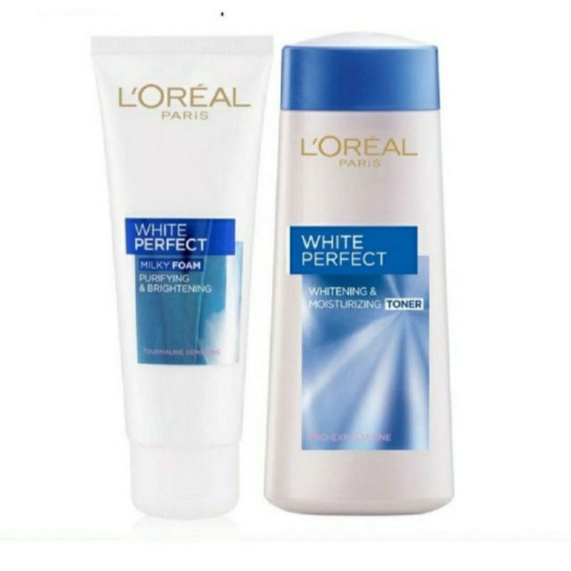 Bộ Sữa Rửa Mặt Và Nước Hoa Hồng L'Oréal Paris White Perfect
