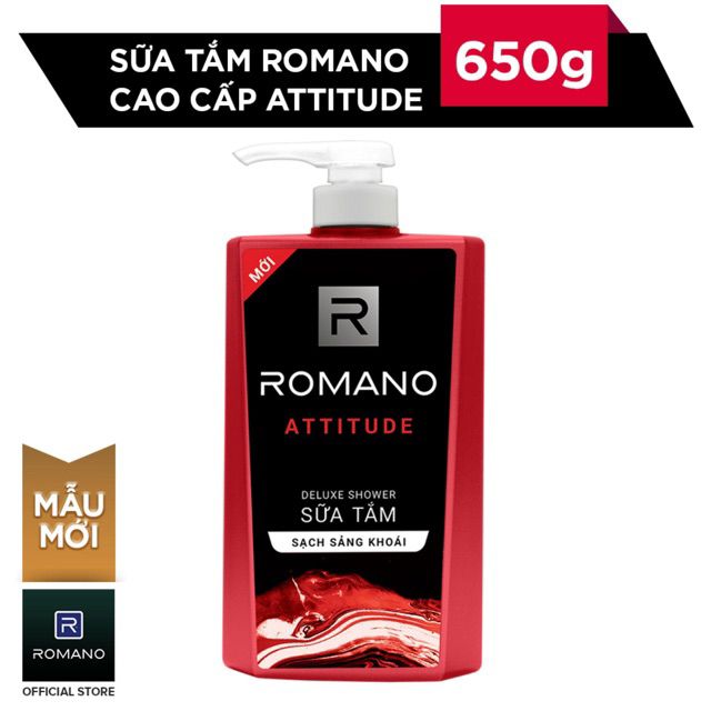 Sữa tắm và Dầu gội Romano 650g