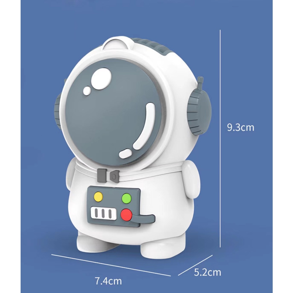 Quạt Mini Cầm Tay Để Bàn Hình Phi Hành Gia Không Cánh Tiện Dụng