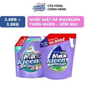 Combo 2 Túi nước giặt xả MaxKleen Thiên nhiên 3.6kg + Sớm mai 3.8kg