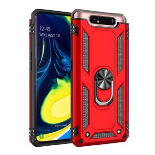 Ốp lưng đầy màu sắc Samsung Galaxy A80 Vỏ chống sốc Giá đỡ nhẫn đeo tay PC cứng Vỏ điện thoại Vỏ giáp