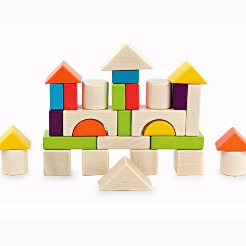 🟥 ĐỒ CHƠI GỖ 30 KHỐI SÁNG TẠO CÙNG BÉ XÂY DỰNG MÔ HÌNH TỪ KHỐI GỖ