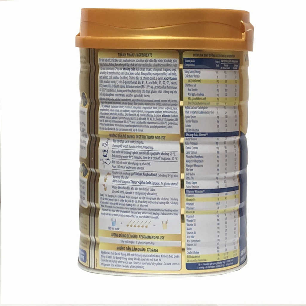 [CHÍNH HÃNG] Sữa Bột Vinamilk Dielac Alpha Gold IQ 4 Sữa Non Mẫu Mới- Hộp 850g (Cho bé 2-6 tuổi)