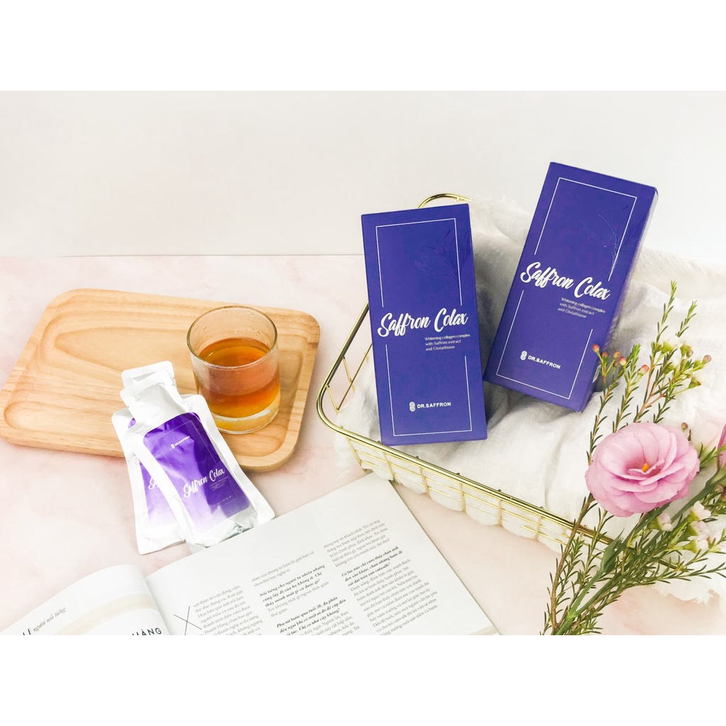 Collagen Colax thương hiệu Dr.Saffron loại cô đặc, hộp 7 túi x 30ml/túi