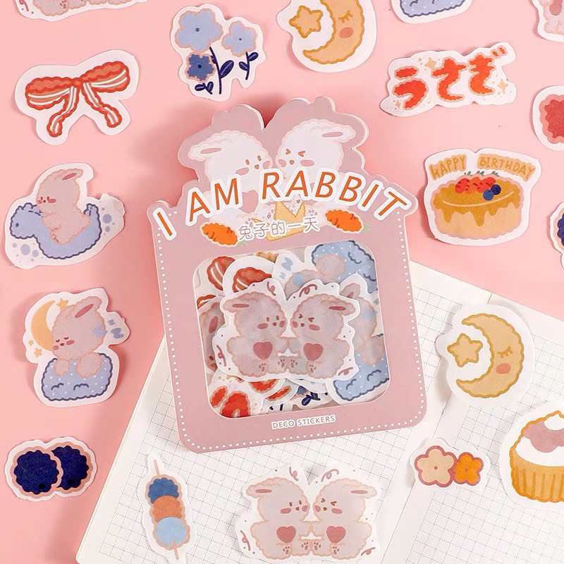 Sticker Cắt Sẵn Đóng Gói Set 30 40 Miếng Deco Sticker, Phi Hành Gia | ST058