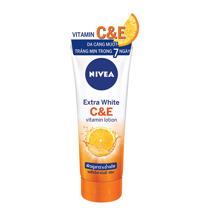 Sữa dưỡng thể dưỡng trắng Nivea Extra White  C&amp;E tuýp 180ml