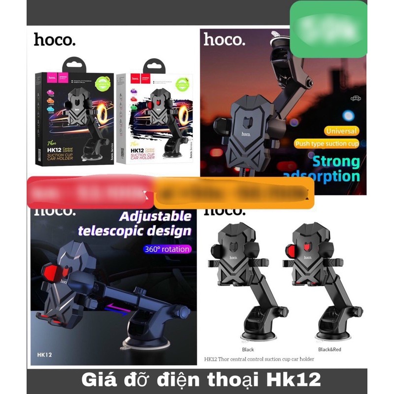 Giá đỡ điện thoại trên xe hơi Hoco HK12