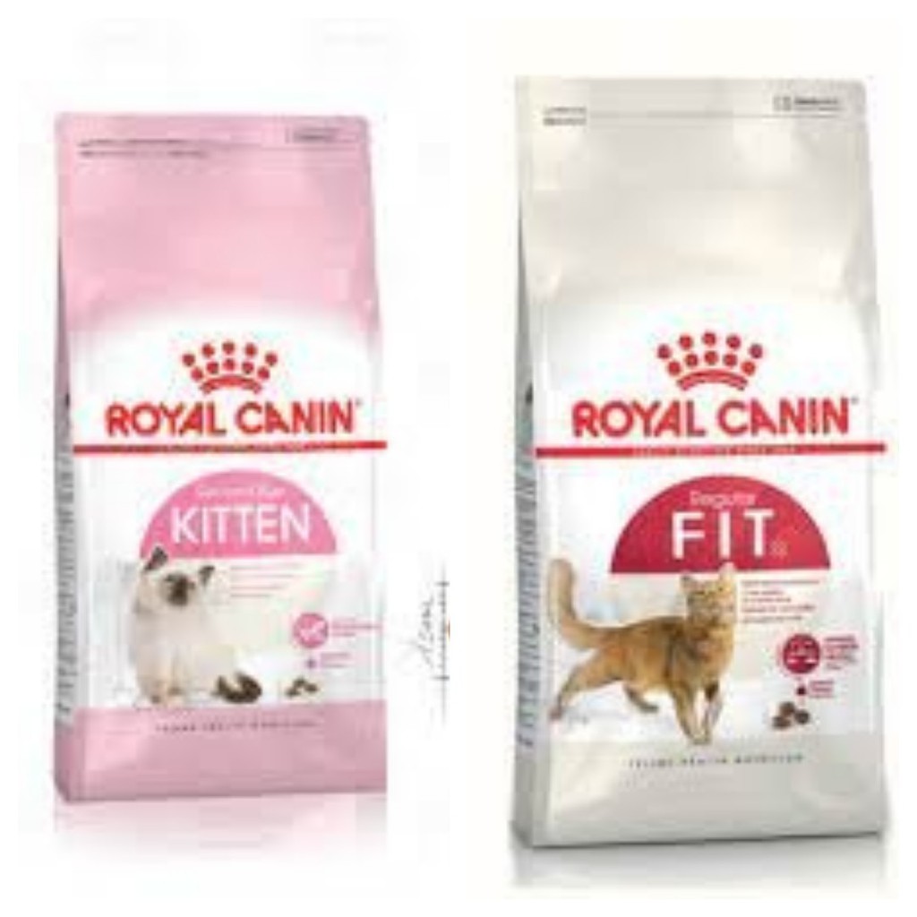 Thức ăn cho mèo con và mèo lớn Royal Canin Kitten 36 + Fit 32 tỉ lệ 1:1