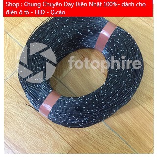 Dây điện nhật 0,3mm 100m màu đen, Chuyên cho điện ô tô. Làm LED.
