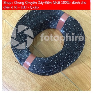 Dây điện nhật 0,3mm 100m màu đen, Chuyên cho điện ô tô.  Làm LED.