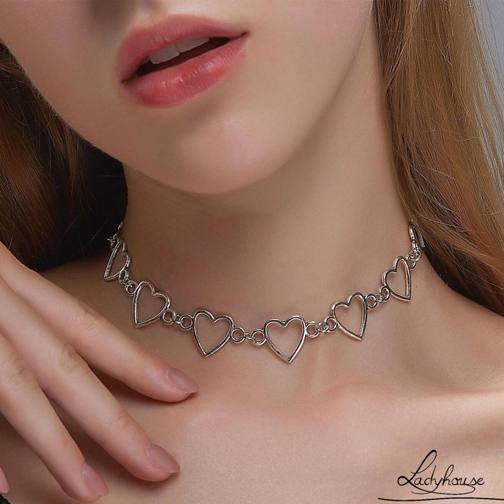 Vòng cổ Choker Mặt Hình Trái Tim Thời Trang Dành Cho Nữ