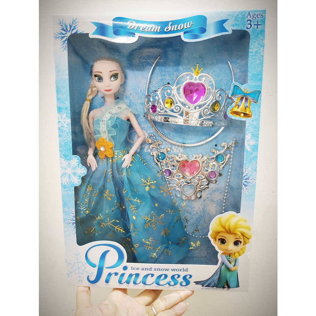Đồ chơi búp bê Nữ hoàng băng giá Elsa Frozen có khớp thay đổi tư thế linh hoạt kèm phụ kiện dự dạ hội (mẫu ngẫu nhiên)