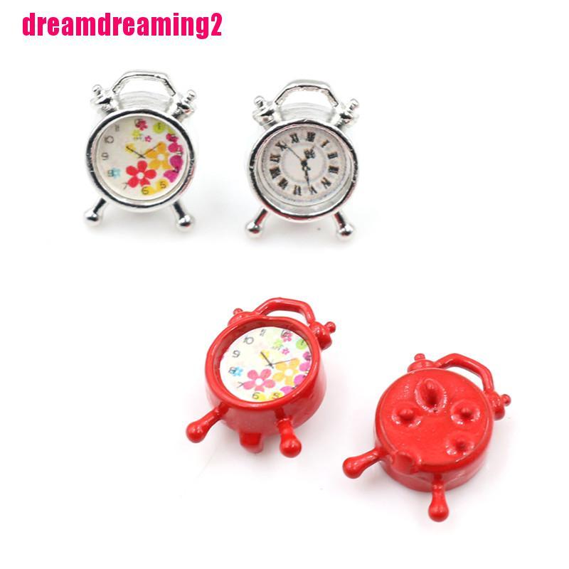 Mô hình đồng hồ báo thức cỡ nhỏ tỉ lệ 1 / 12 trang trí búp bê