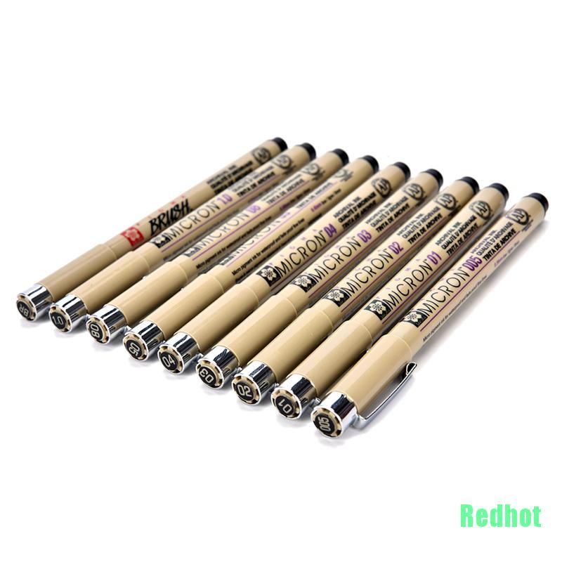 Bộ Bút Vẽ 9 Đầu Cọ Siêu Nhỏ 005 01 02 03 04 05 08 1.0 9x Pigma Micron 005 01 02 03 04 05 08