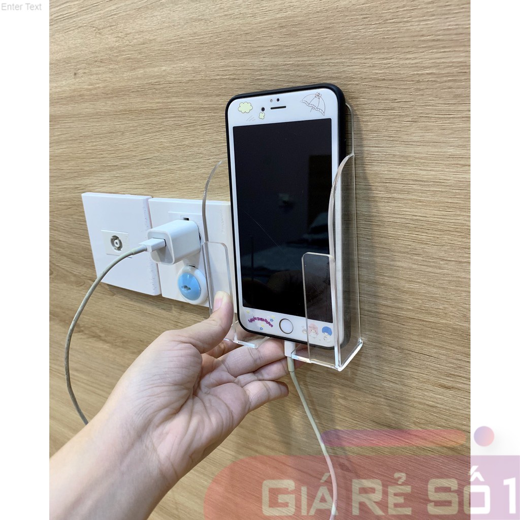 Hộp mica treo tường chuyên dùng đựng điện thoại đang sạc pin