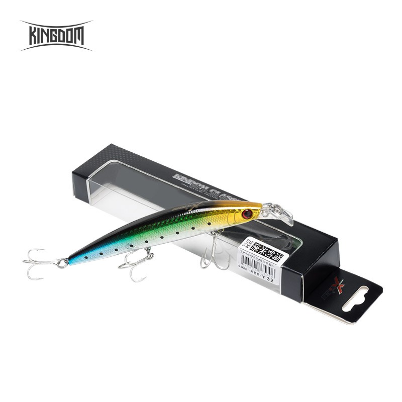 Mồi Câu Cá Kingdom Nhân Tạo Dạng Cứng Hình Cá Tuế Nổi Dùng Để Câu Cá Chẽm/ Cá Rô/ Cá Chép/ Cá Chó/ Cá Hồi 125mm 23g