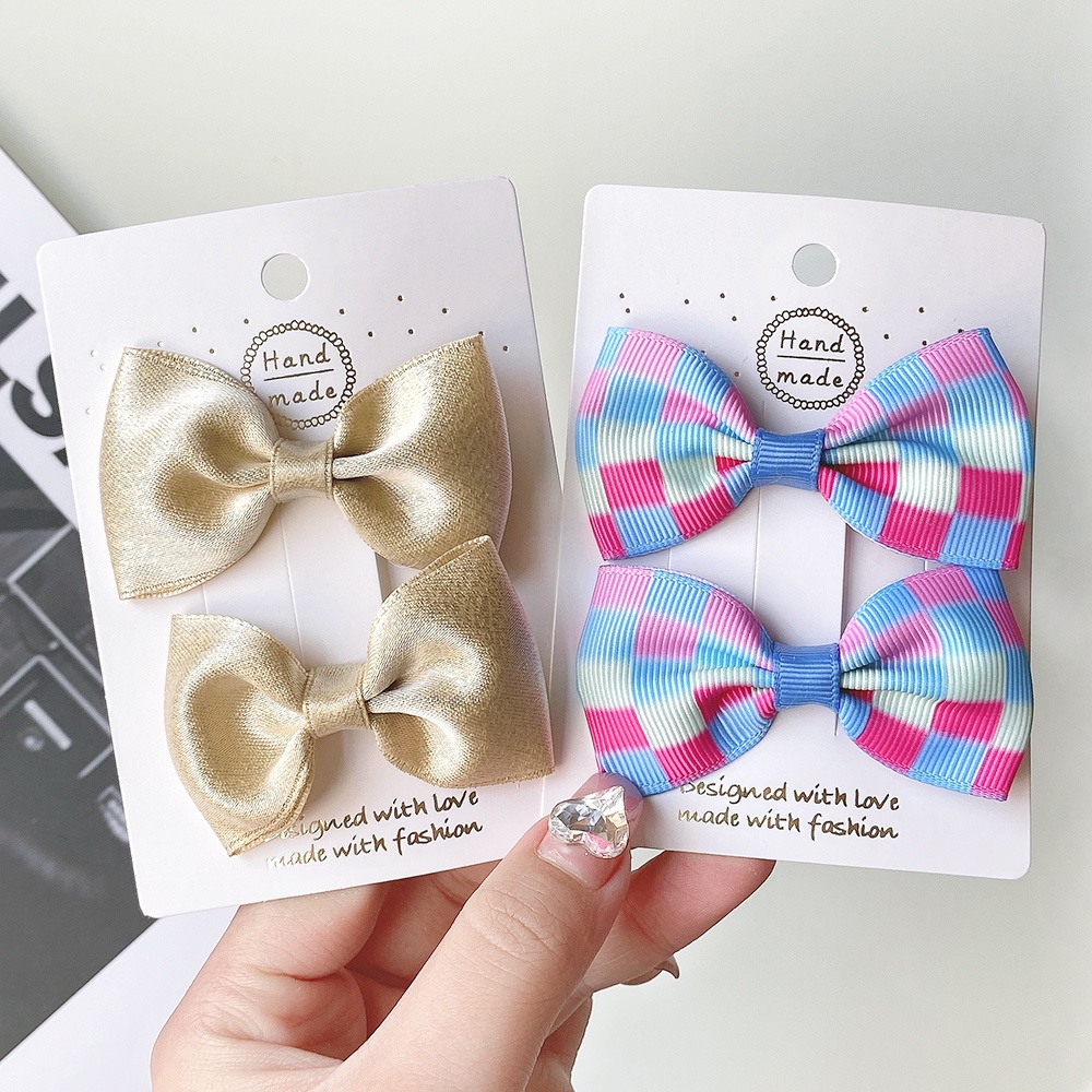 Set 4 kẹp tóc KIDSBOWS đính nơ xinh xắn đáng yêu dành cho bé gái