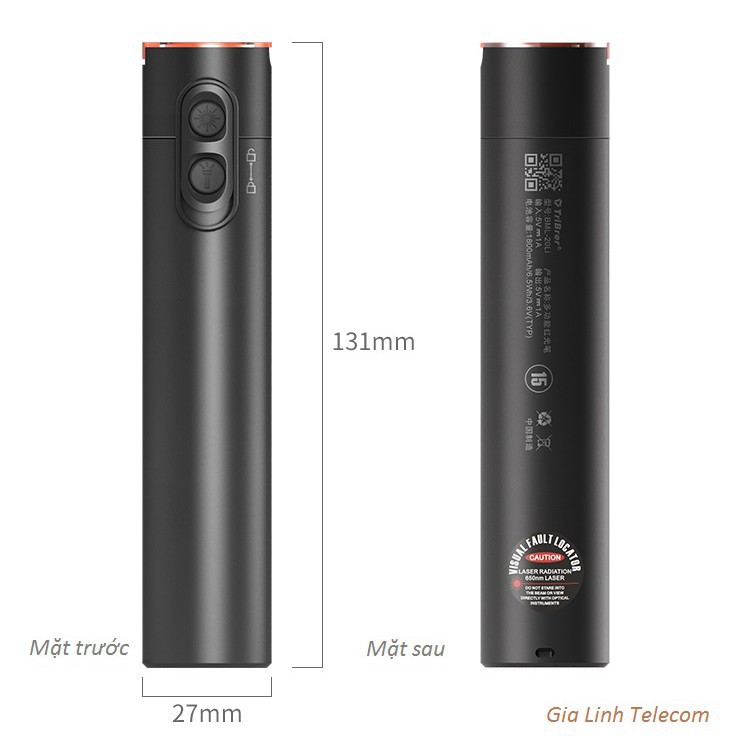 Bút soi quang Tribrer BML-20Li pin sạc 1800mAh 15km siêu sáng có tích hợp đèn LED