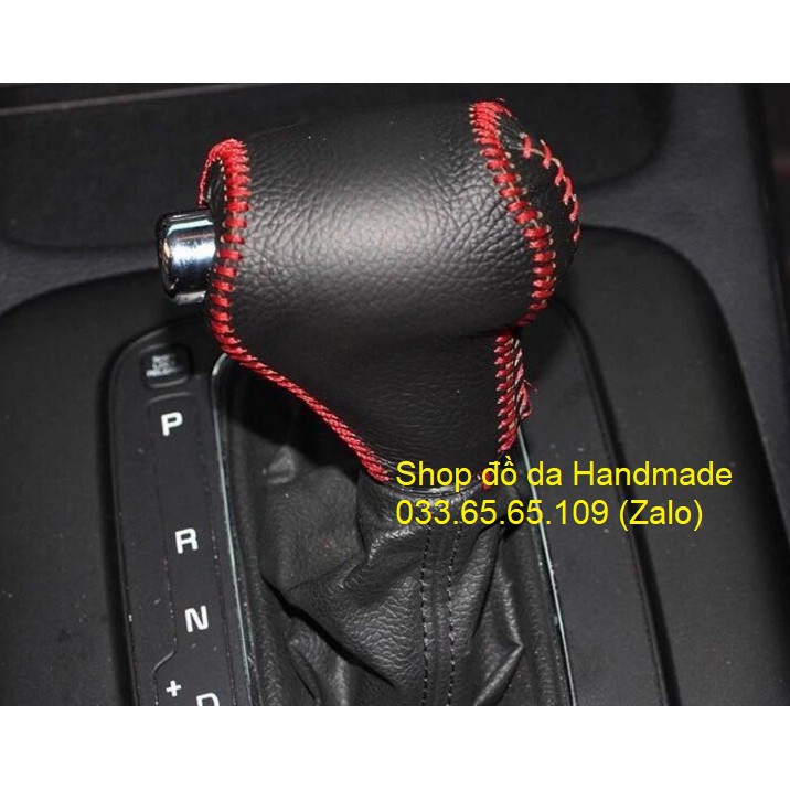 Bọc da cần số xe Kia K3, K5, Forte, Sorento, Cerato, rondo số tự động bằng da bò, bảo hành 12 tháng, nhrondo