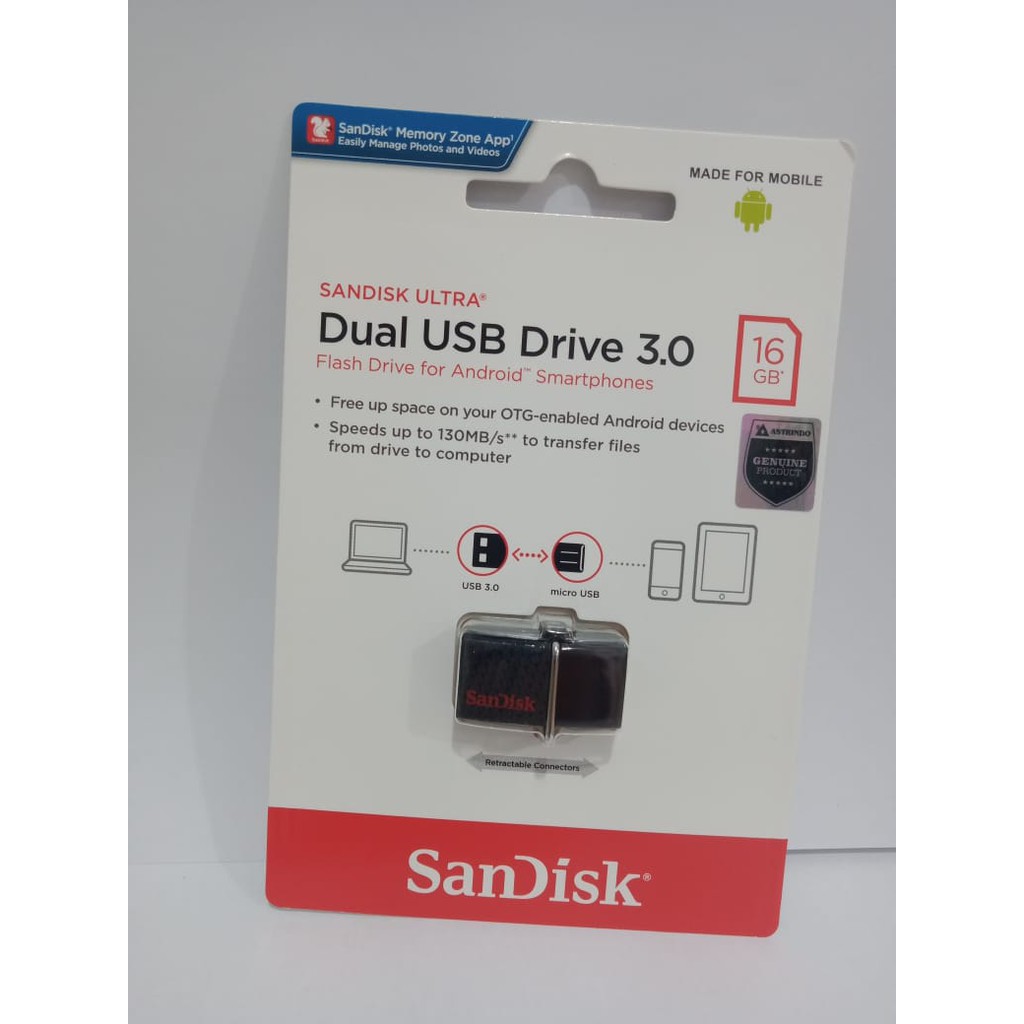 Usb 3.0 Sandisk Ultra Otg 16gb Dual Usb 3.0 / 16gb