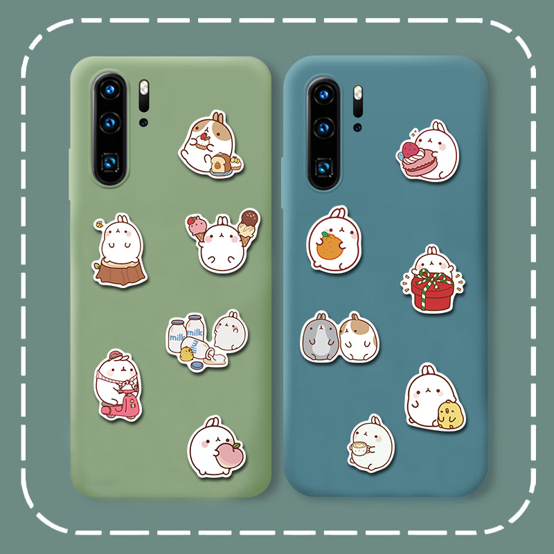 Set 50 nhãn dán họa tiết hoạt hình trang trí thủ công chống nước độc đáo