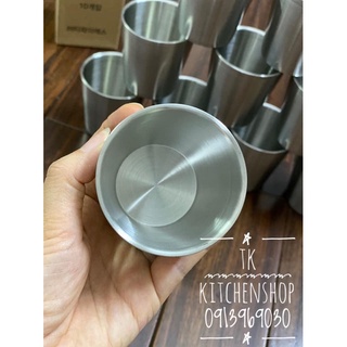 Cốc inox Hàn Quốc 2 lớp (ss304) giữ nhiệt, dungtích 150ml thích hợp sử dụng cho trẻ nhỏ, uống nước, trà, cafe đậm đặc
