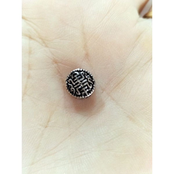 Charm bánh xe song hỉ cát tường bạc s925 vĩnh viễn bảo hành bạc Thuylamshop