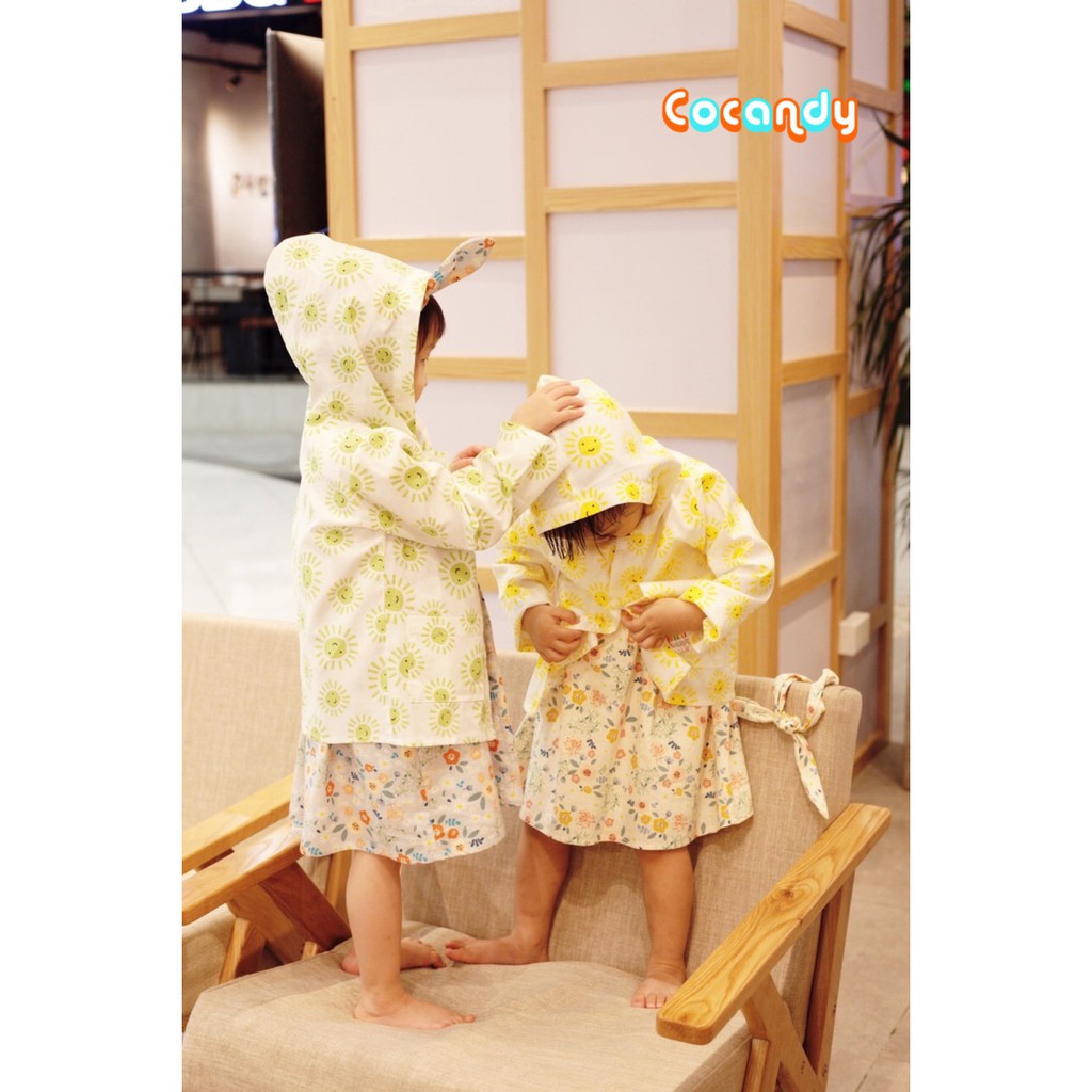 Áo khoác chống nắng, gió mọng nhẹ, vải cotton cho bé của COCANDY mã N607