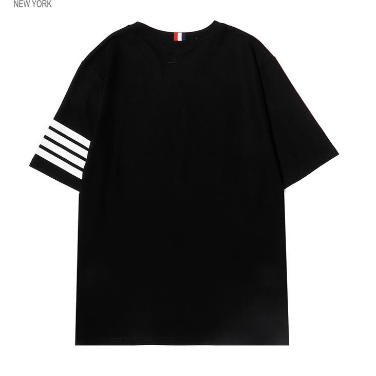 Áo thun tay ngắn họa tiết kẻ sọc ngang đơn giản thời trang cho cặp đôi