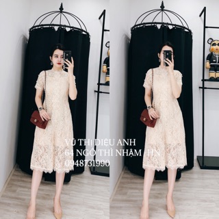 Váy ren 2 màu phiên bản cộc tay xinh quá là xinhh😍😍😍 e này mặc lên đảm bảo tôn dáng tôn da dã man😘😘